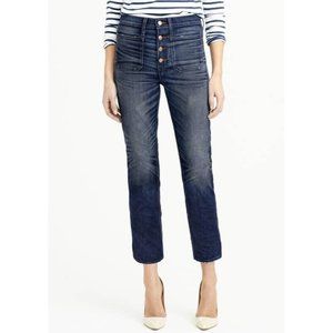 J Crew Point Sur Womens Vintage Patch Pocket Cropped Jean Sz 27 Sailor Style